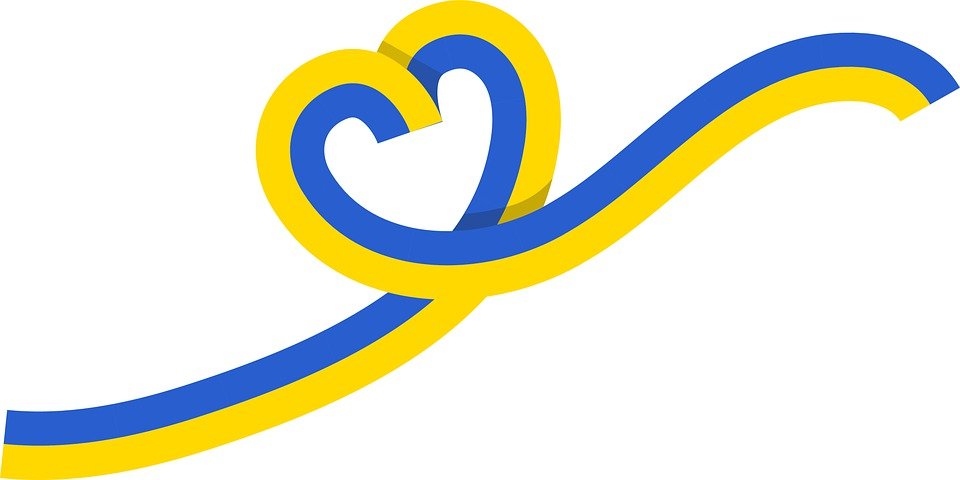 Serce z flagi Ukrainy