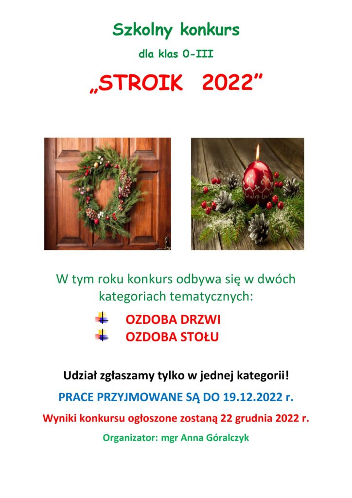 Plakat konkursu - stroik 2022